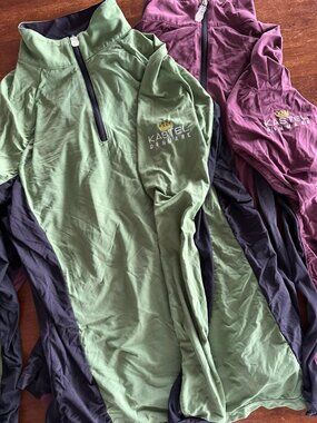 Kastel Denmark Riding Tops Bundle Small Green & Maroon Equestrian